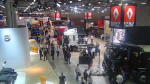 Renault and Volvo stands from the top