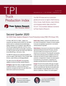 Q2 TPI Report – Jul 2020 | Power Systems Research
